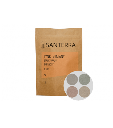 Santerra - Tynk gliniany strukturalny barwiony odcień B 1kg