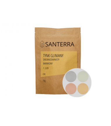 Santerra - Tynk gliniany drobnoziarnisty barwiony odcień A 1kg