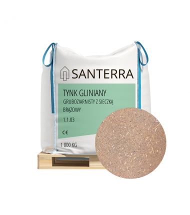 Santerra - Tynk gliniany gruboziarnisty z sieczką słomianą 1000 kg