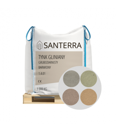 Santerra - Tynk gliniany gruboziarnisty barwiony 1000kg