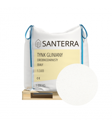 Santerra - tynk gliniany drobnoziarnisty biały 1000kg