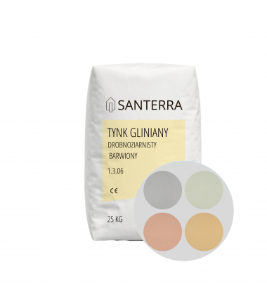 Santerra - Tynk gliniany drobnoziarnisty barwiony Odcień A 25kg