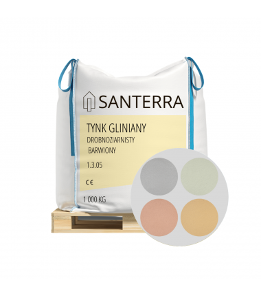 Santerra - Tynk gliniany drobnoziarnisty barwiony odcień A 1000kg